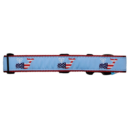 SoliVisk USA Dog Collar American Flag Lobster, Dog, or Whale Design Made in USA