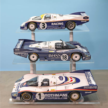 1:18 Scale Acrylic Display Stand for Model Cars, 3 Tier Collector Shelf