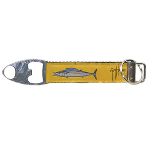 Guy Harvey Yellow Wahoo Bottle Opener Key Ring