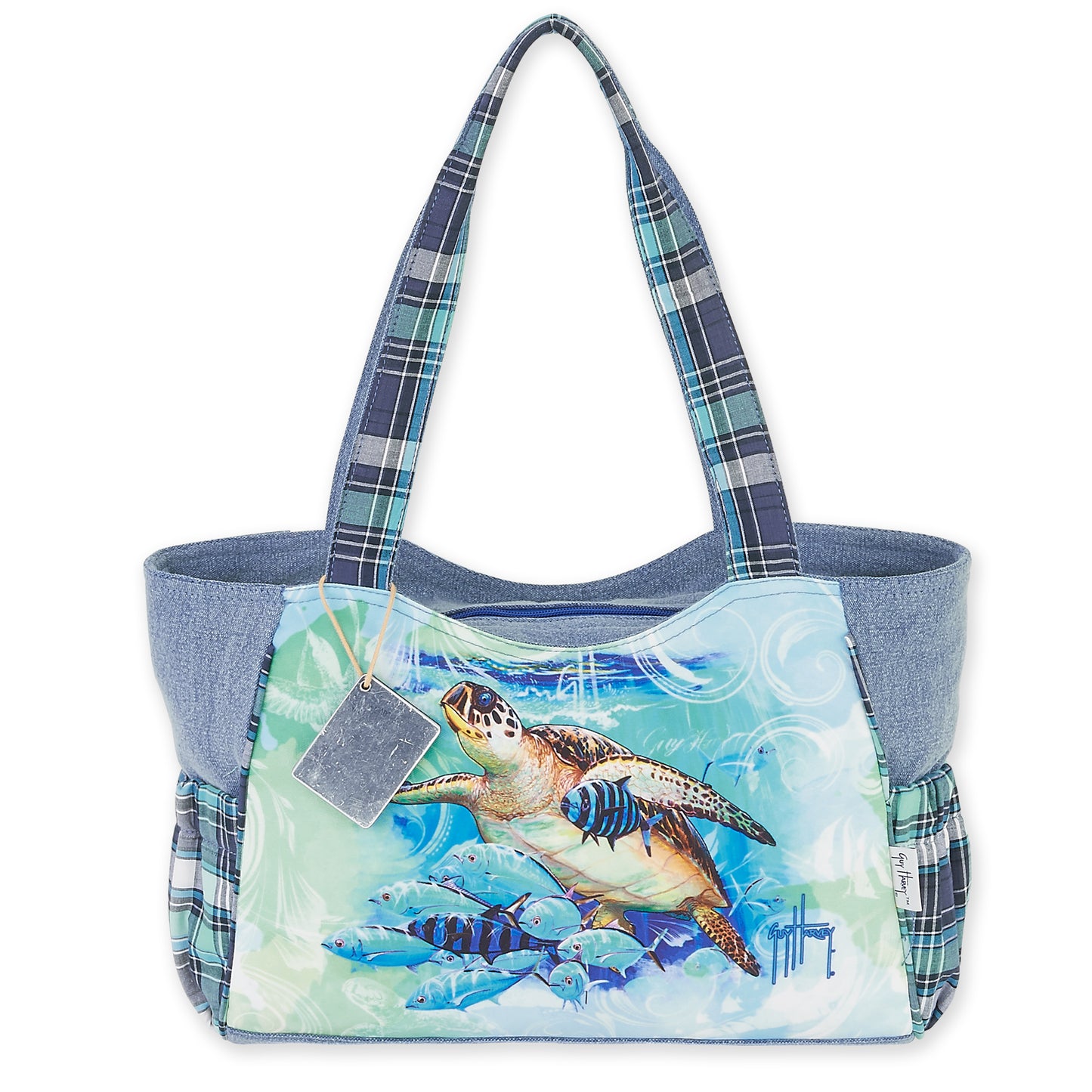 Guy Harvey Sea Turtle Medium Shoulder Tote