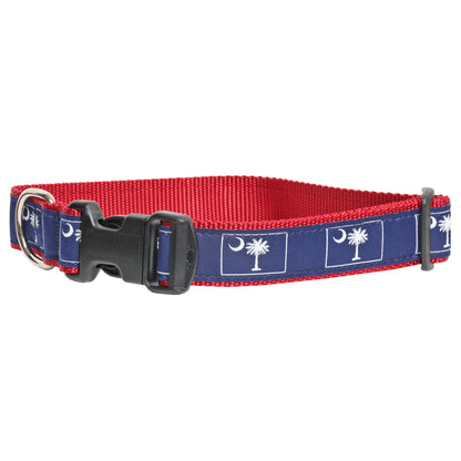 South Carolina Palmetto Tree & Crescent Moon Flag Dog Collars