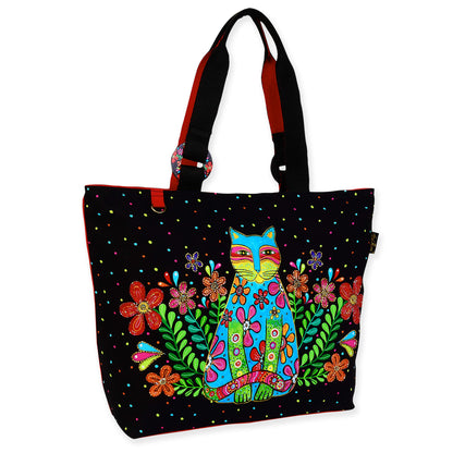 Laurel Burch Kaleidoscope Kat Large Tote