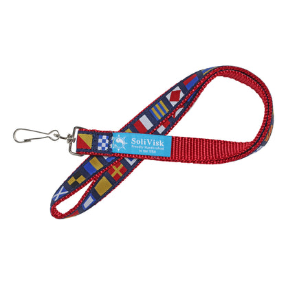 SoliVisk USA Made Lanyard ID Badge Holder Camo, Palmetto, Nautical, Sailboats