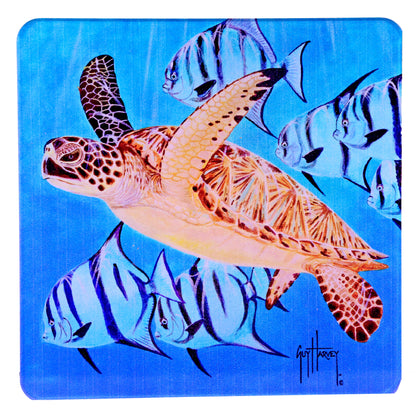 Guy Harvey Sea Turtles Square Coasters (Set of 6)