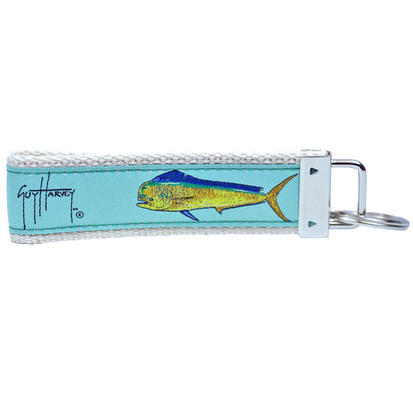 Guy Harvey Seafoam Dolphin Key Ring