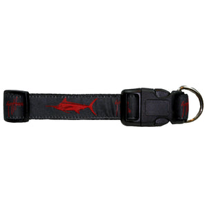 Guy Harvey Nylon Dog Collar Black with Red Marlin