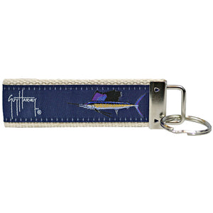 Guy Harvey Navy Blue Marlin Key Ring