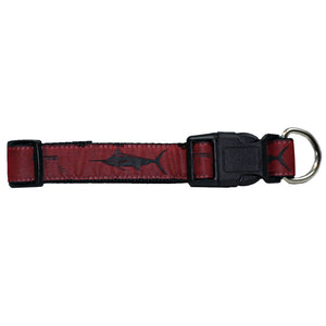 Guy Harvey Nylon Dog Collar Garnet Marlin