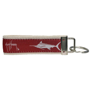 Classic Guy Harvey Maroon Marlin Spirit Key Ring