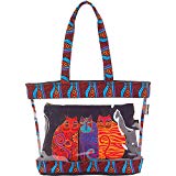 Laurel Burch Feline Friends Two Bags In One Clear Travel Tote Bag