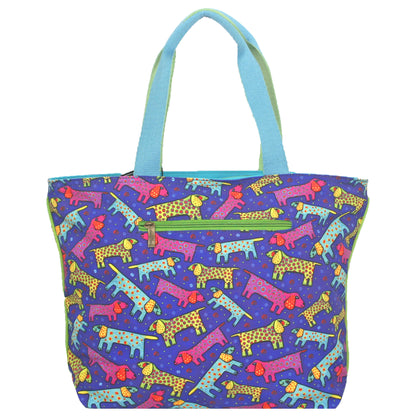 Laurel Burch Canine Family Large Shoulder Tote Bag