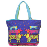 Laurel Burch Canine Family Large Shoulder Tote Bag