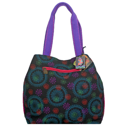 Laurel Burch Celestial Lotus Cats Large Gap Tote Bag