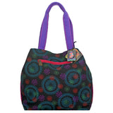 Laurel Burch Celestial Lotus Cats Large Gap Tote Bag