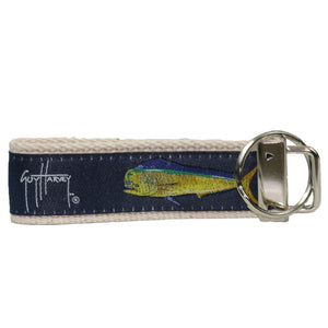 Guy Harvey Navy Blue Dolphin Key Ring