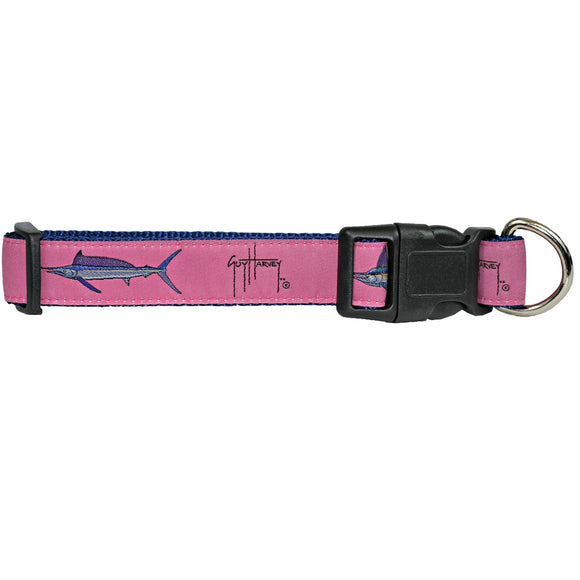 Guy Harvey Nylon Dog Collar Pink Marlin